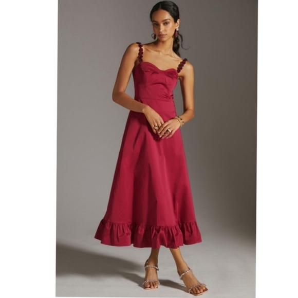 BHLDN Dresses & Skirts - Anthropologie × Hutch Floral-Hem Maxi Dress Rosettes 4